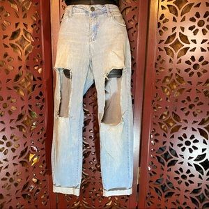 Mono B OPEN THIGH denim boyfriend jeans